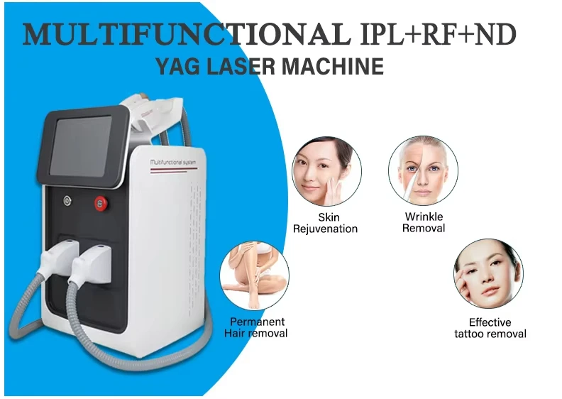 

3 in 1 OPT IPL laser Hair Removal Machine Portable ND Yag Laser Remove Tattoo Professional Beauty Device