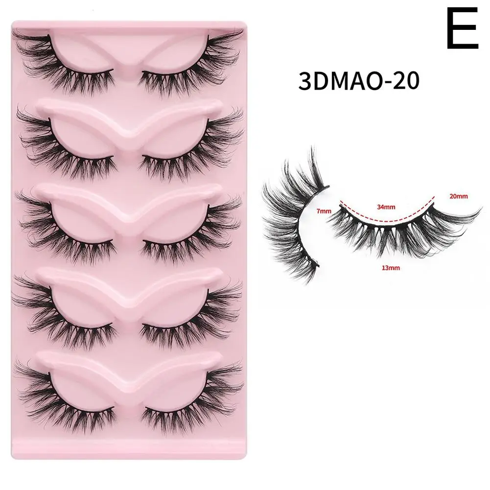 Cat Eye Lashes Nerz Wimpern 3D Curl Winged Natürliche Weiche Falsche Dicke Unordentliche Auge Wimpern Längliches Ende Gefälschte Wimpern Realisti F8C1