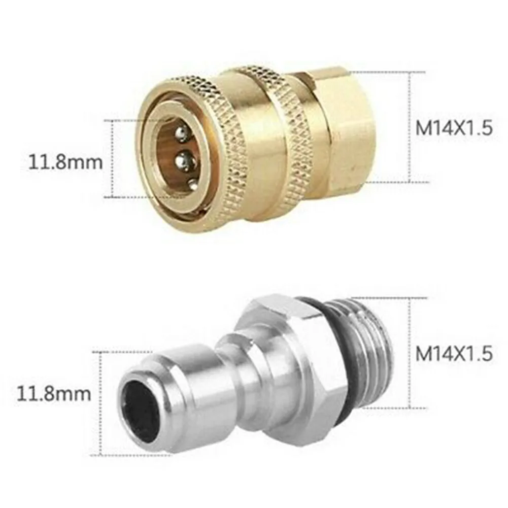 Quick Release Connector Tool 1/4Male 1Pair M22/14 Female Parts Pressure Washer Replace Spare Stainless Steel High Quality