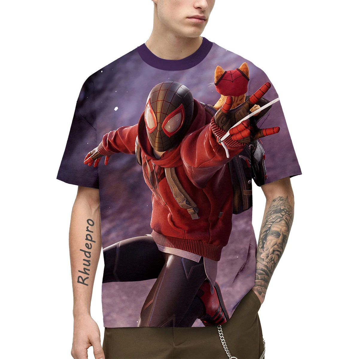 Miniso Avengers Scarlet Witch Geometry 3D Print T-shirty Summer Hip Hop Mężczyźni Kobiety Śmieszne Tshirty Chłopiec Dziewczyna Dzieci Anime Tee Tops