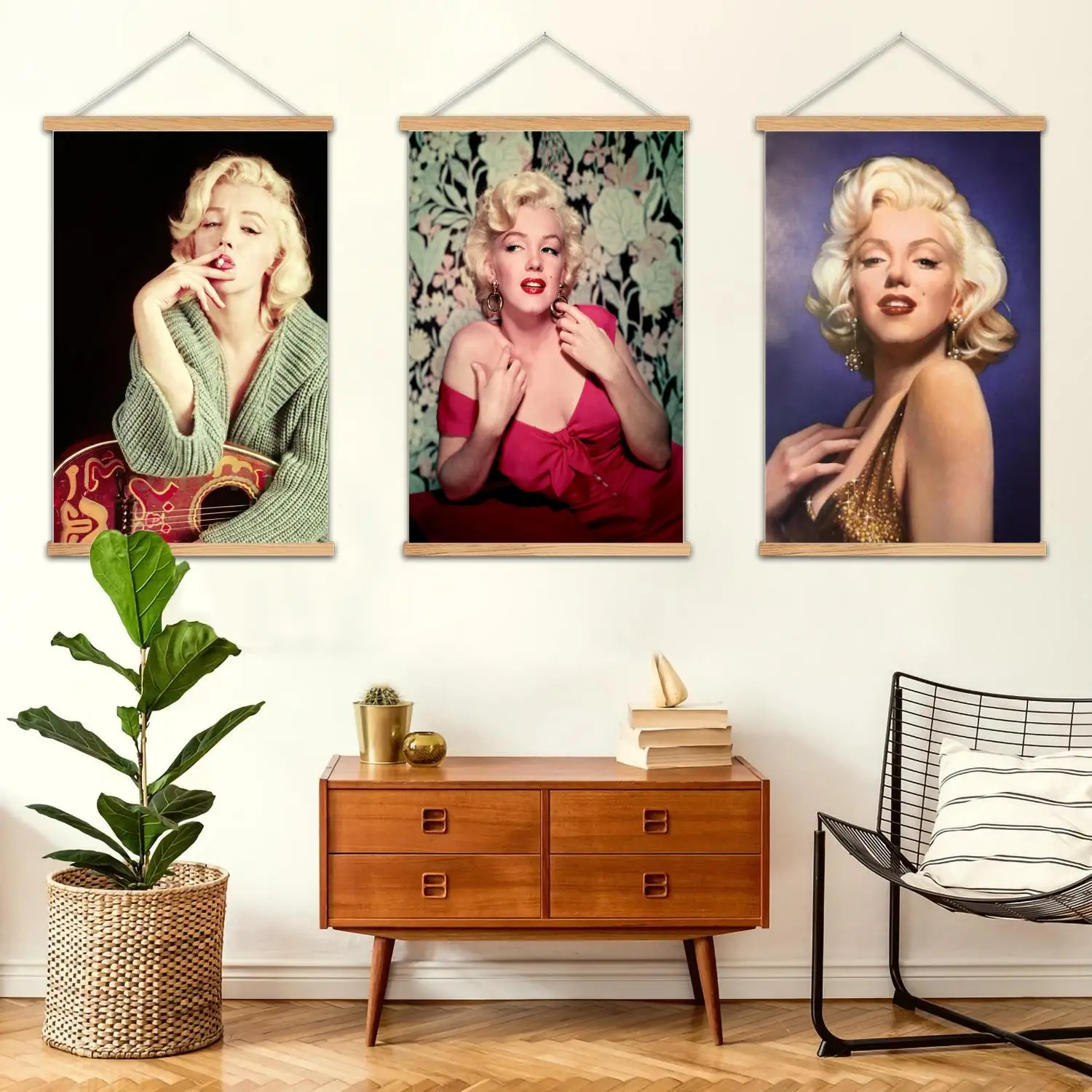 marlin monroe Framed Wall Painting Canvas Art Poster and Wall Art  Modern Family Bedroom Decor Posters,Decorative painting