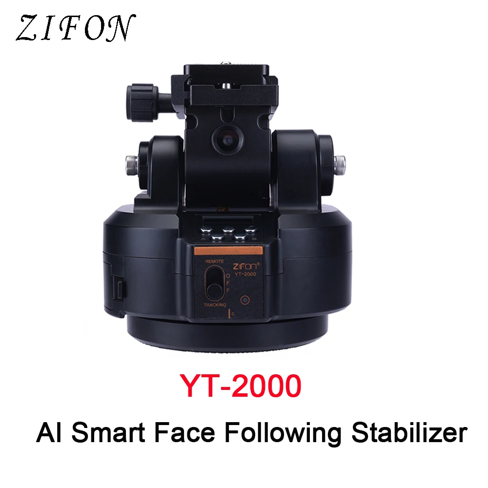 Zifon YT2000 AI Smart Face Following Motorized Rotating Panoramic Head Tripod Stabilizer for phones Cameras live broadcast