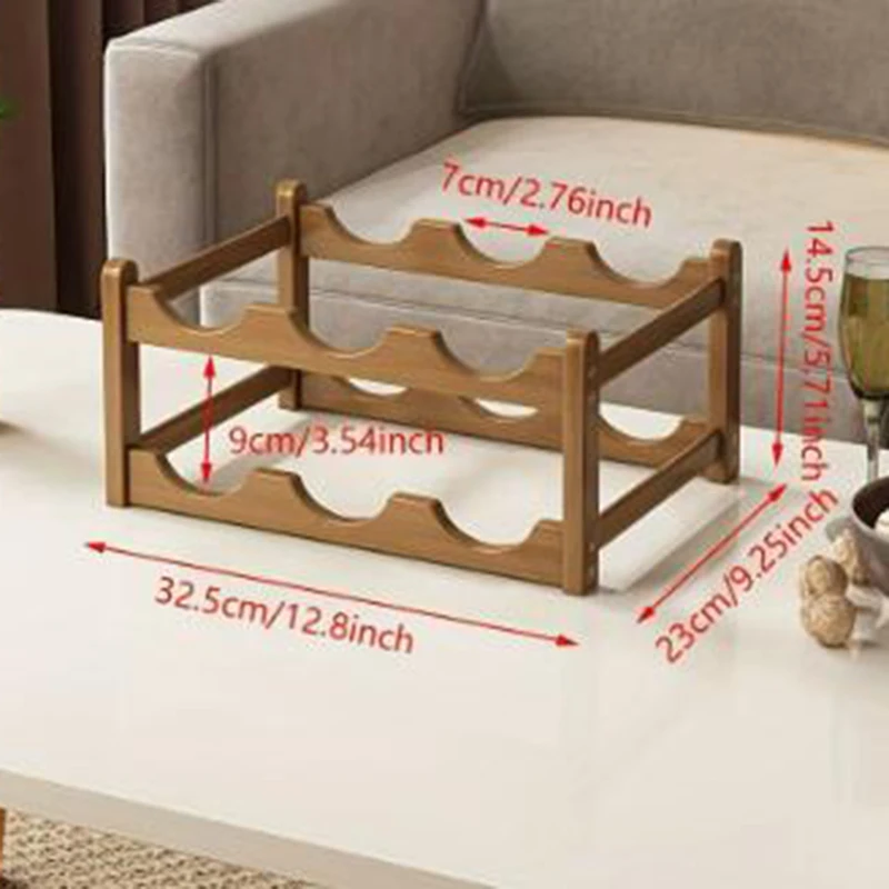 Red Wine Rack Decoration Household Grid Wine Display Rack Table Creative Wine Bottle Rack Simple Wine Cabinet Assemble Storage R