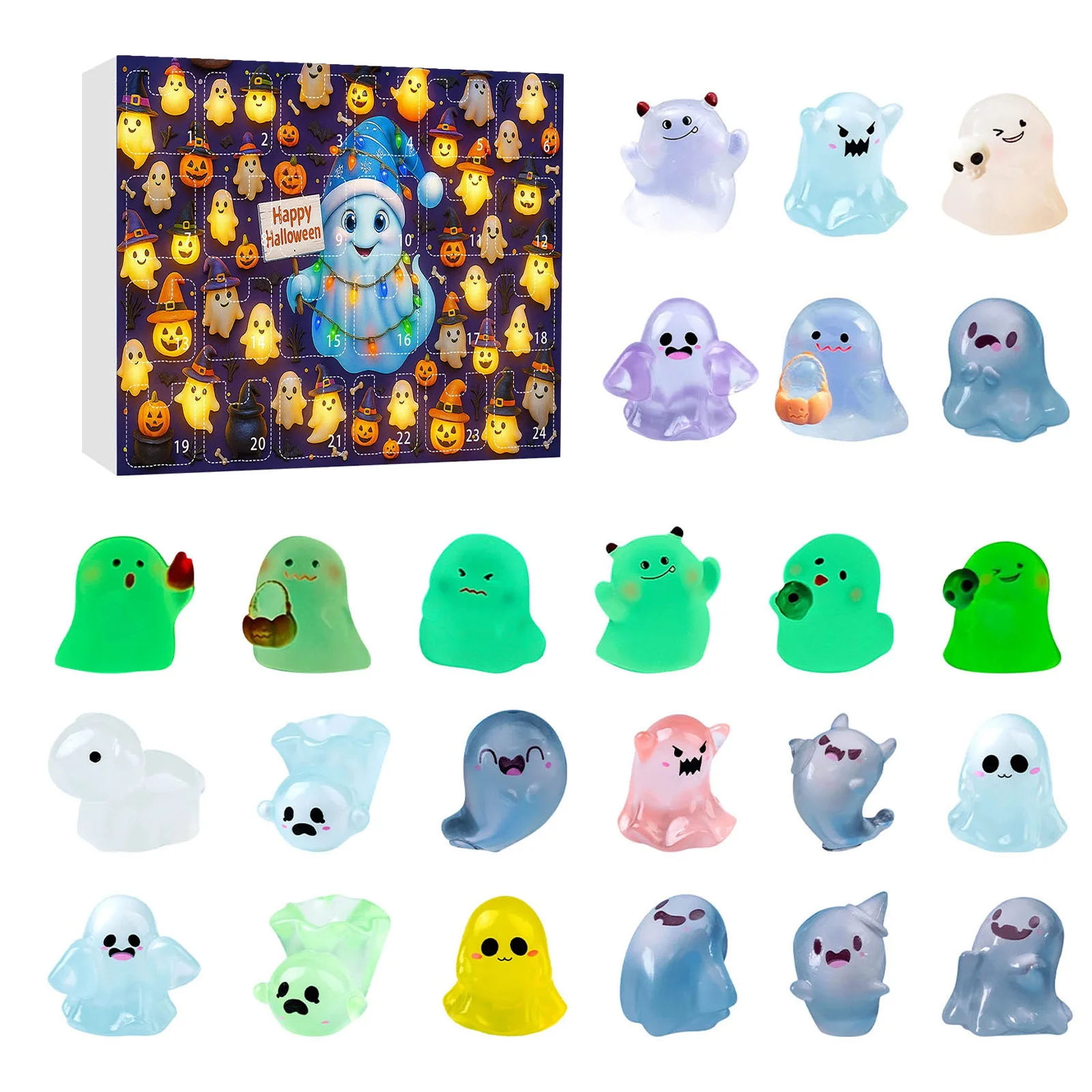 مؤقت فرشاة الأسنان للأطفال 2 دقيقة مع الفاصلات يتوهج في الظلام، تقويم القدوم للهالوين، مؤقت رملية غامضة للأطفال بكميات كبيرة #1