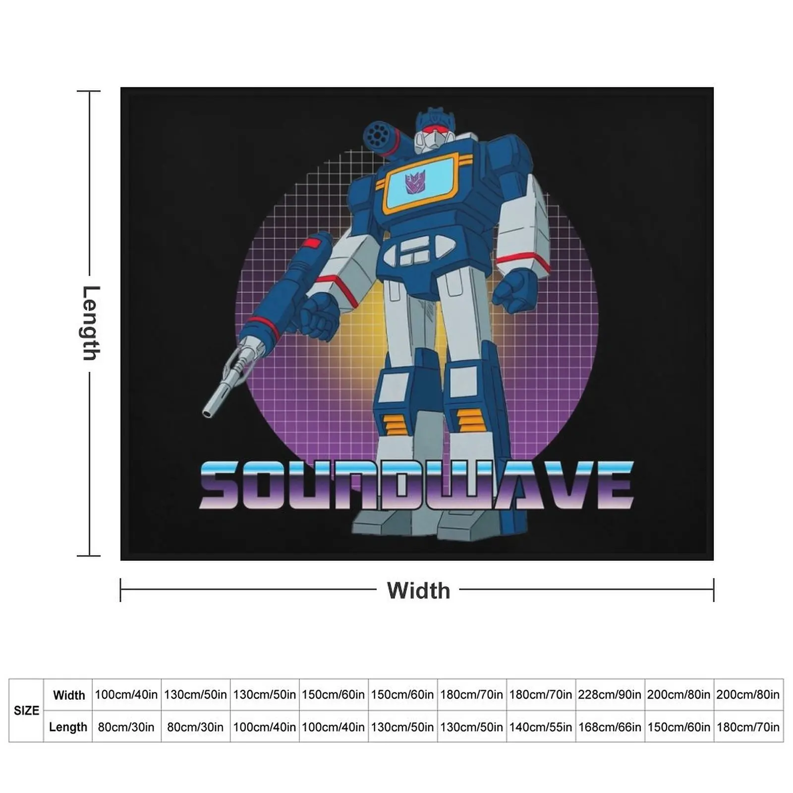 Soundwave Decepticon Transformer G1 Throw Blanket Fashion Sofas Decoratives Blankets