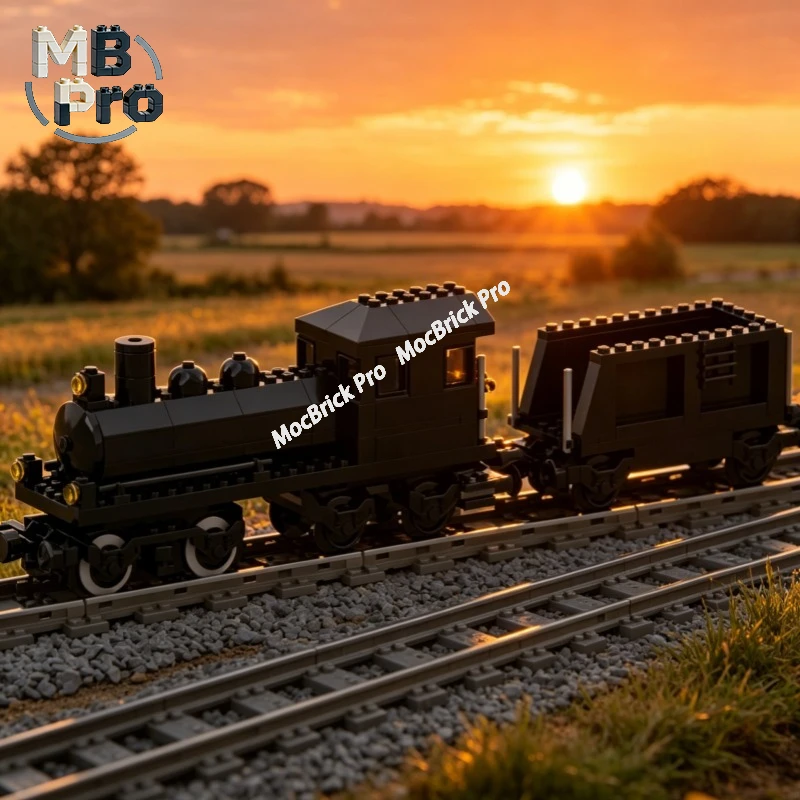 

Western Train Building Blocks Vintage Railway Ornament MOC-263095 Daily Display Decor