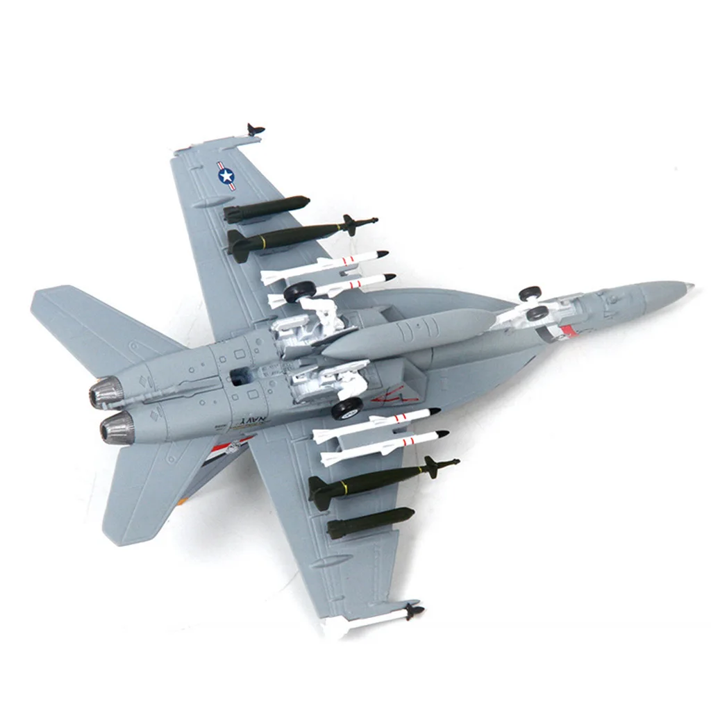 Diecast Aircraft F18 Hornet Fighter Model 1 100 Scale Alloy Plane Collectible Kit for Office Home Display