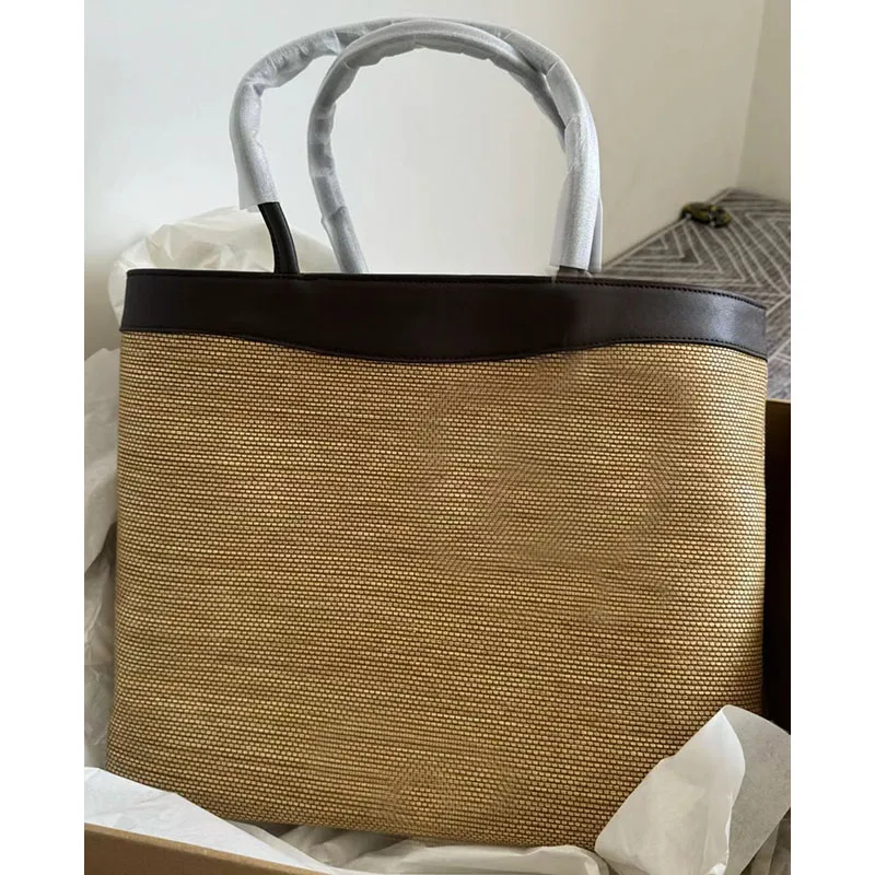 

Straw Woven Travel Beach Large Capacity Tote Bag Retro Handbag Large Underarm Shoulder Bags