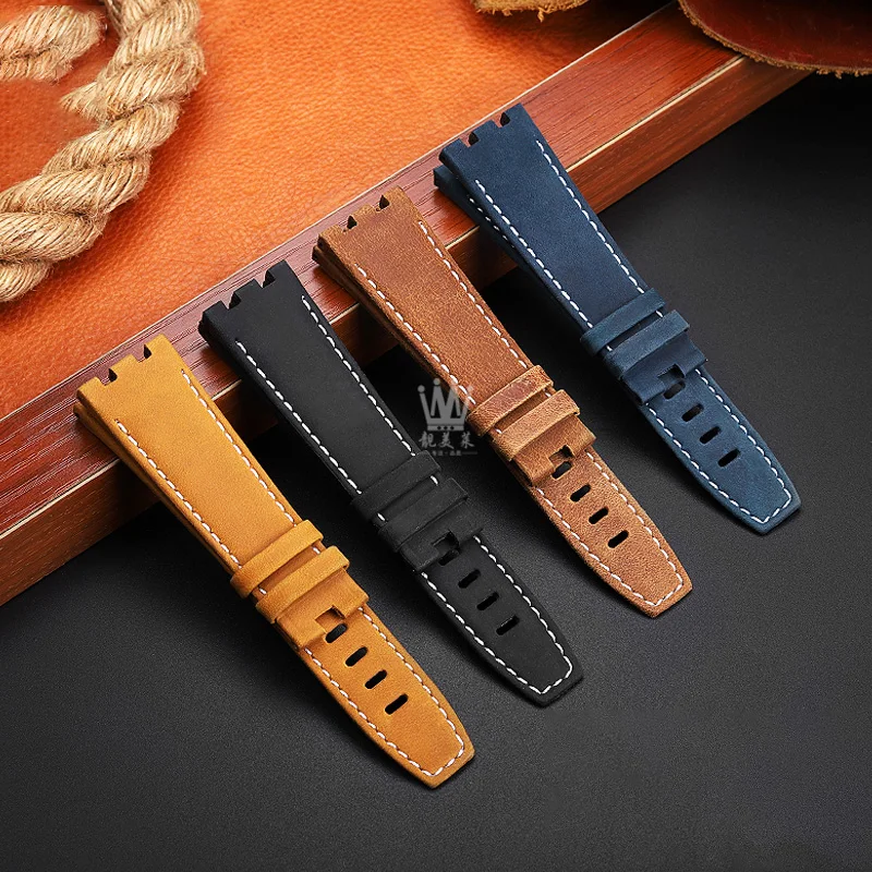 Cowhide Wristband for Aimee AIKON Series AI6008 AI6058 AI6038 Quick Release men's Watch Strap Accessories Bracelet