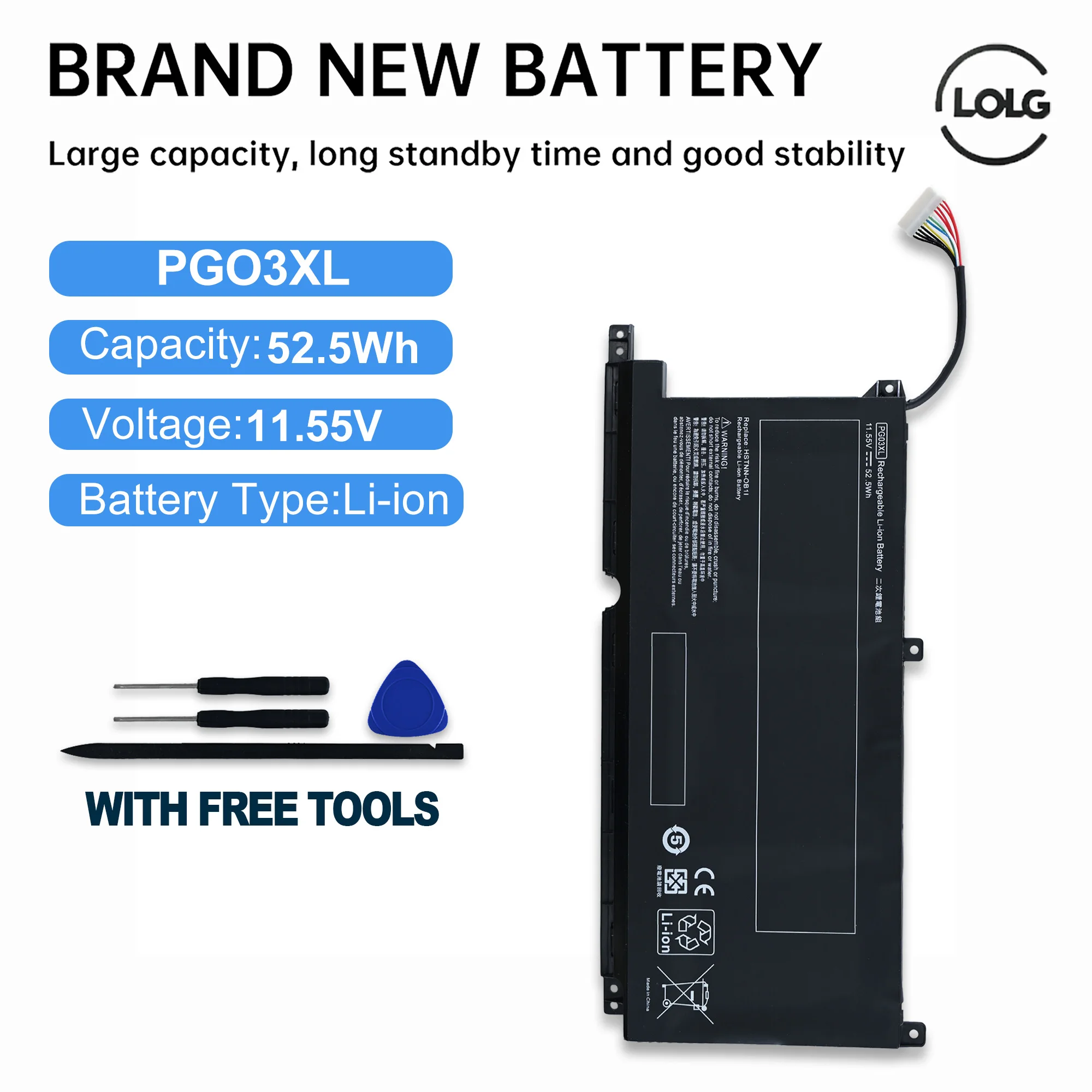 

LOLG 11.55V Laptop Battery PG03XL For HP Pavilion15-DK 15-dk0125TX 831758-005 831532-422 HSTNN-DB9G L48495-005