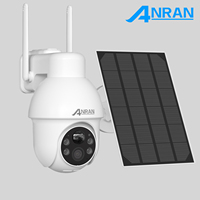 ANRAN 1296P Wifi Solar Camera 360° View Siren Alarm Color Night Vision Human Detection Security Outdoor Wireless Two Way Audio