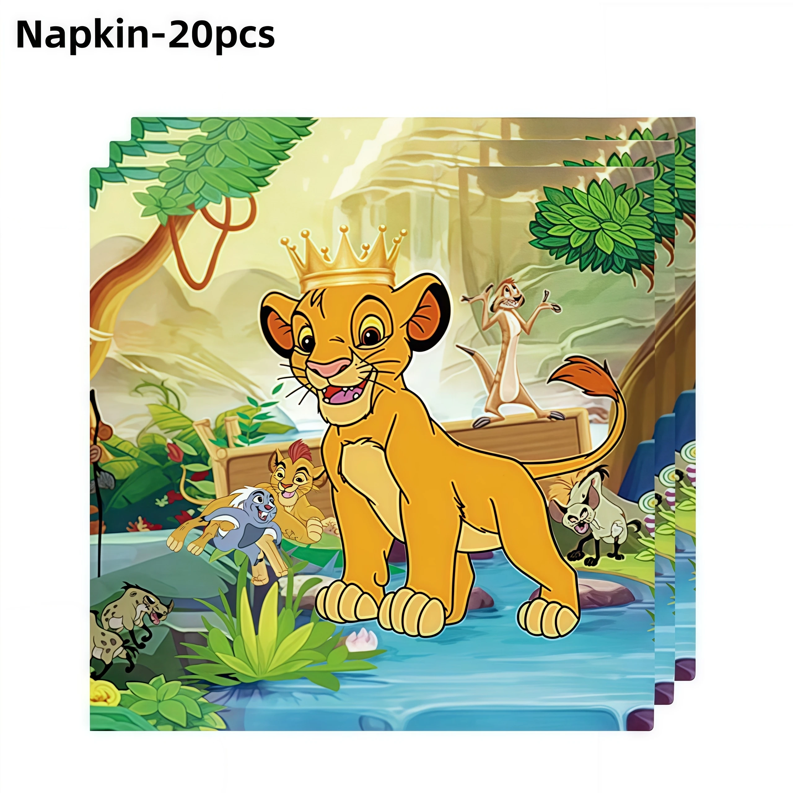 König der Löwen Simba Geburtstagsdekoration Partyzubehör Cartoon-Becher Teller Servietten Tischdecke für Kindergeburtstag Geschenk Babyparty – Detail 20
