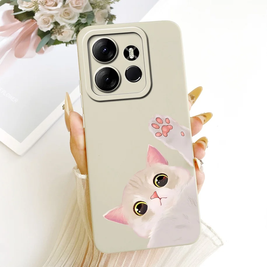 حافظة لهاتف Tecno Spark Go 2023 غطاء لطيف على شكل قطة كرتونية على شكل فيونكة حلوى ناعمة من السيليكون Funda لهاتف Tecno Pop 7 7 Pro Pop7 BF6 BF7 من البولي يوريثان كابا #3