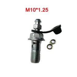 Universal Motorcycle Deflation Oil Drain Screw M10*1.25MM Exhaust Screw Banjo Bolt For Brake Caliper Tubing Hose Master Cylinder