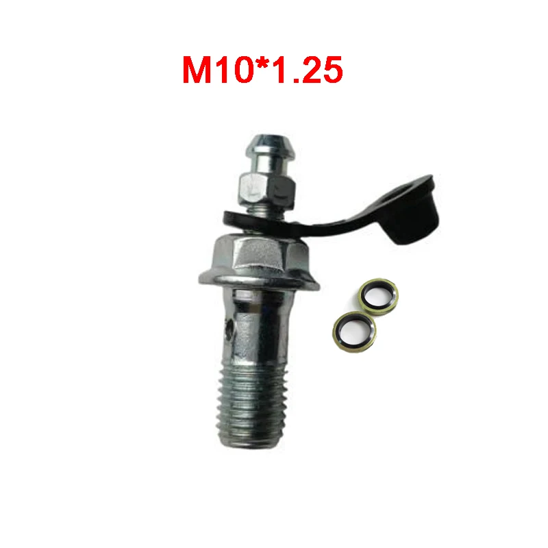 Uniwersalna śruba do spuszczania oleju deflacji motocykla M10 * 1.25MM śruba Banjo na śrubę wydechową do zacisk hamulcowy Cylinder główny węża