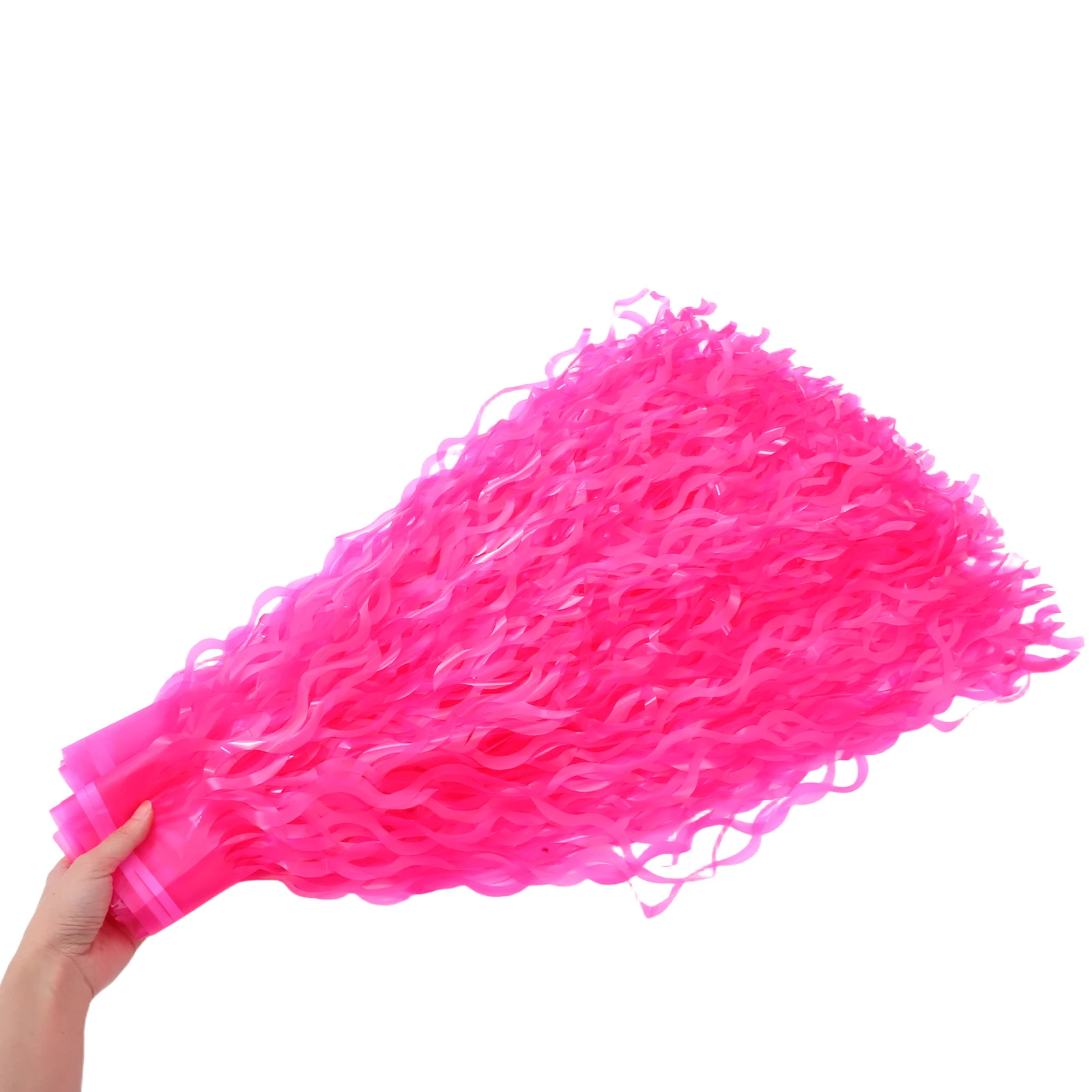 

Vibrant Pink Fringe Table Skirt - Shimmering Metallic Tinsel Curtain for Party Wedding Shower Festival Table Decorations