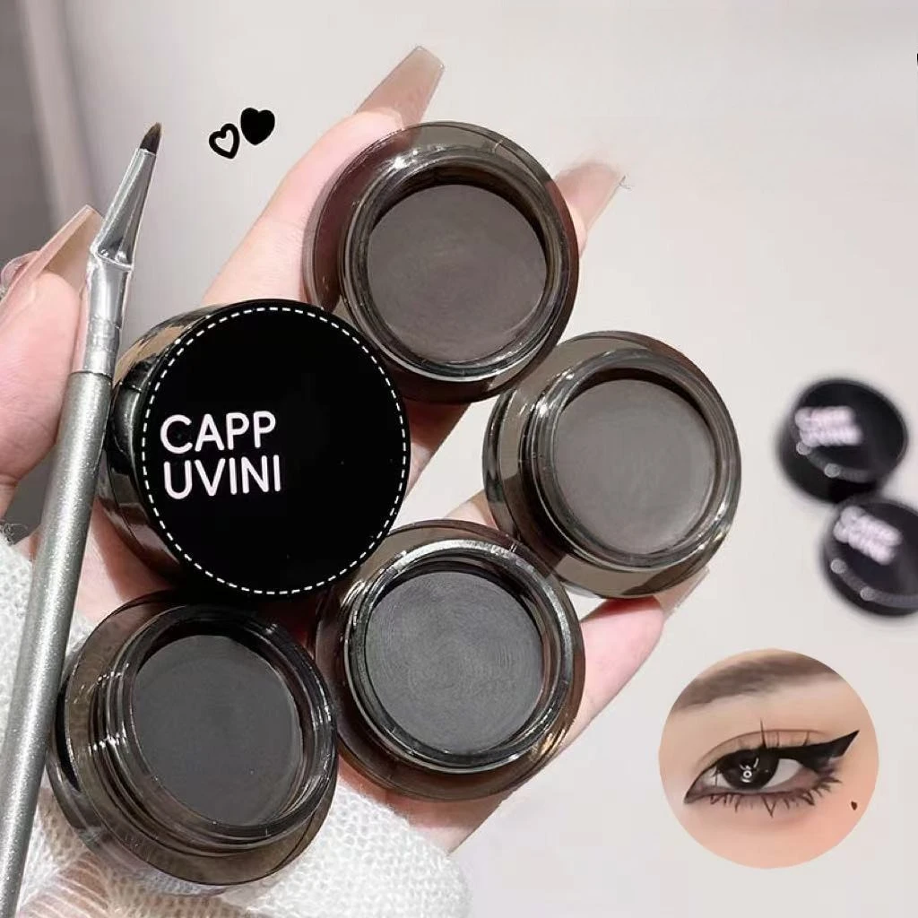 Gel Eyeliner Waterproof Sweat Proof Smudge Proof Natural Smooth Flow No Makeup Look Long Wear Daily Essential
