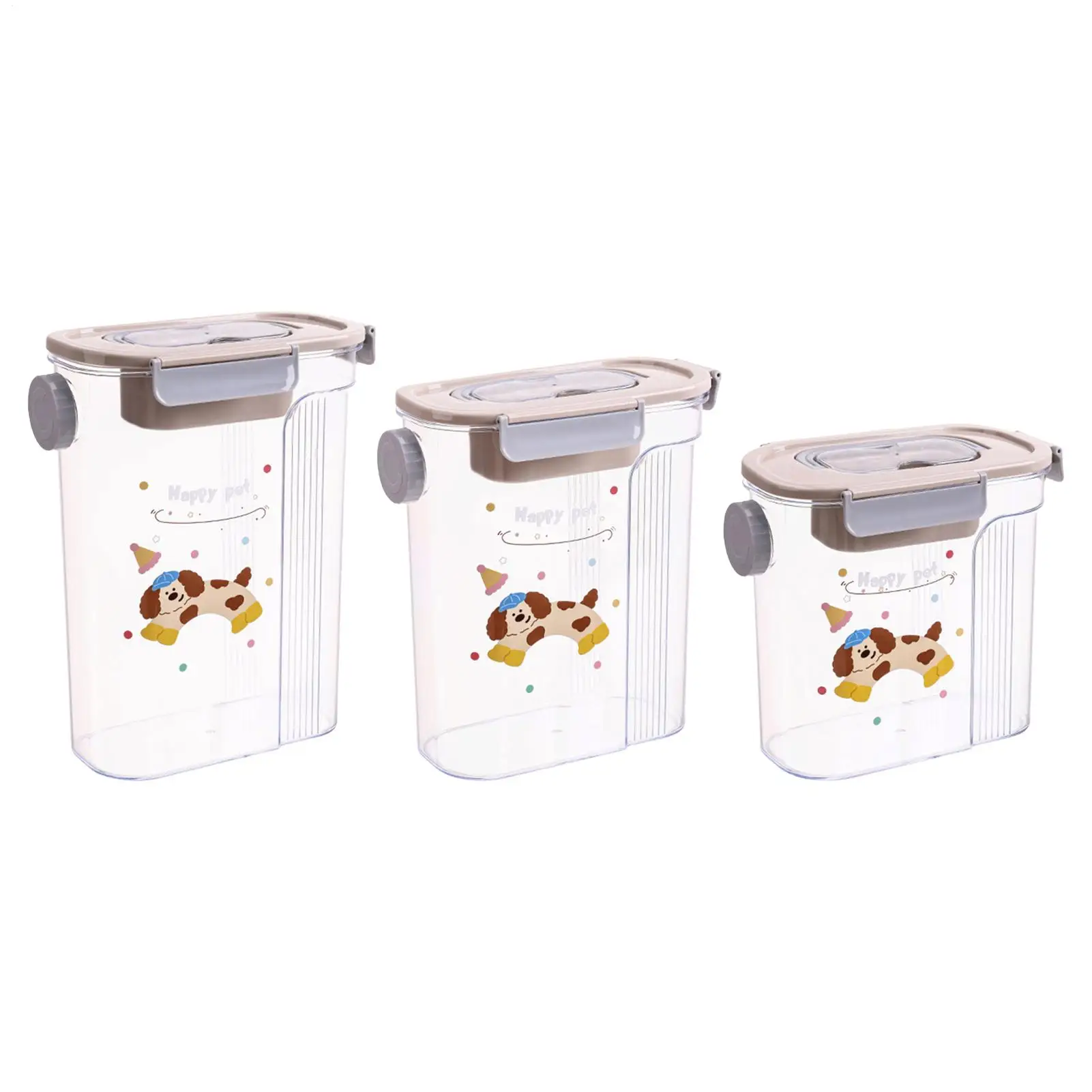 

Dog Treat Container Portable Moisture Proof Cat Treat Storage Jar For Cereal Rice Flour Countertop Home Kitchen Dining Room
