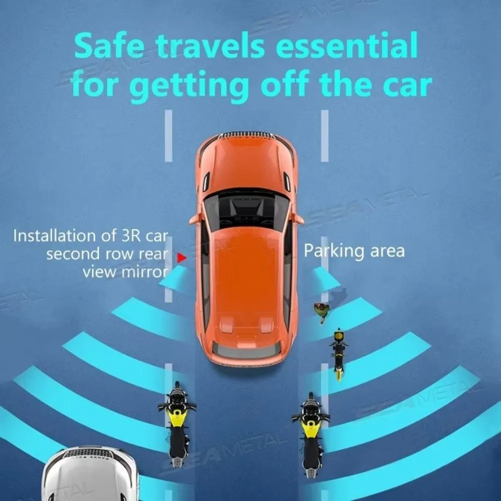 

2 шт. новое регулируемое зеркало заднего вида для слепых зон HD стекло зеркало заднего вида широкоугольное черное выпуклое зеркало для заднего пассажира