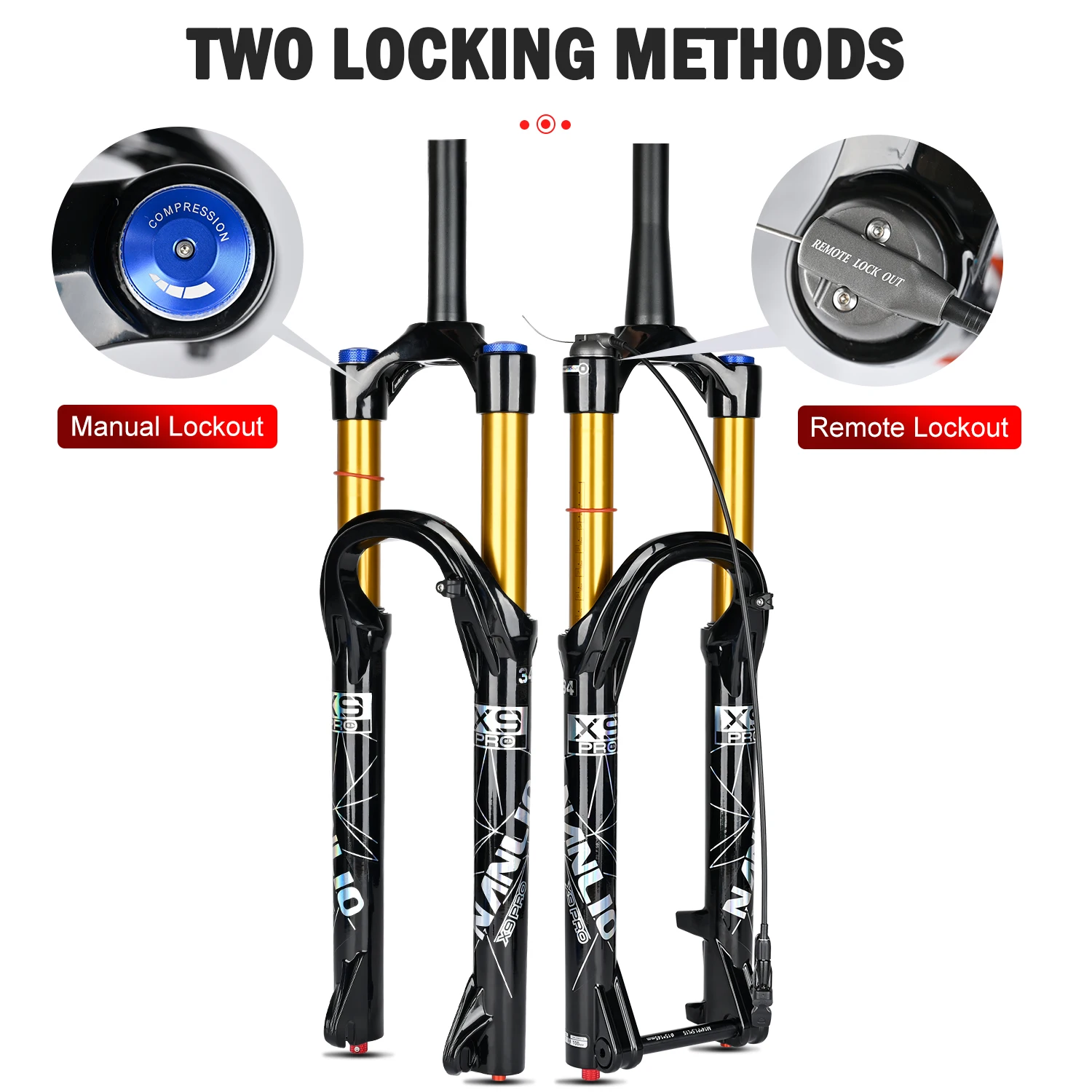 

Bicycle Front Forks Nanlio X9 Pro Mountain Bike Suspension Front Fork 26 27.5 29 Inches 34MM 140/160MM Damping Rebound Adjustmen