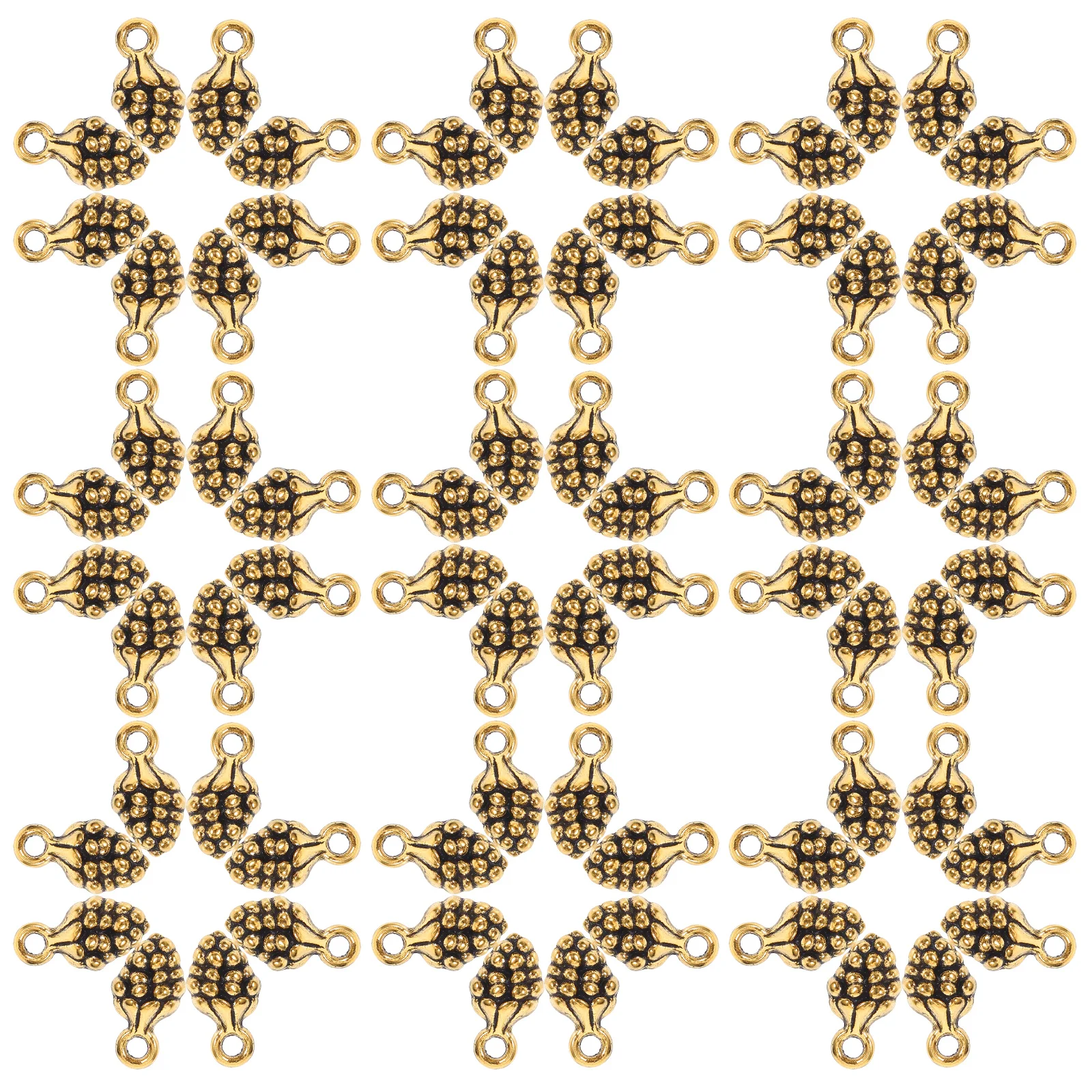 

100Pcs Alloy Pine Cone Pendant DIY Jewelry Making Supplies Stylish Unique Shape Necklace Bracelet Earrings Crafting Kit