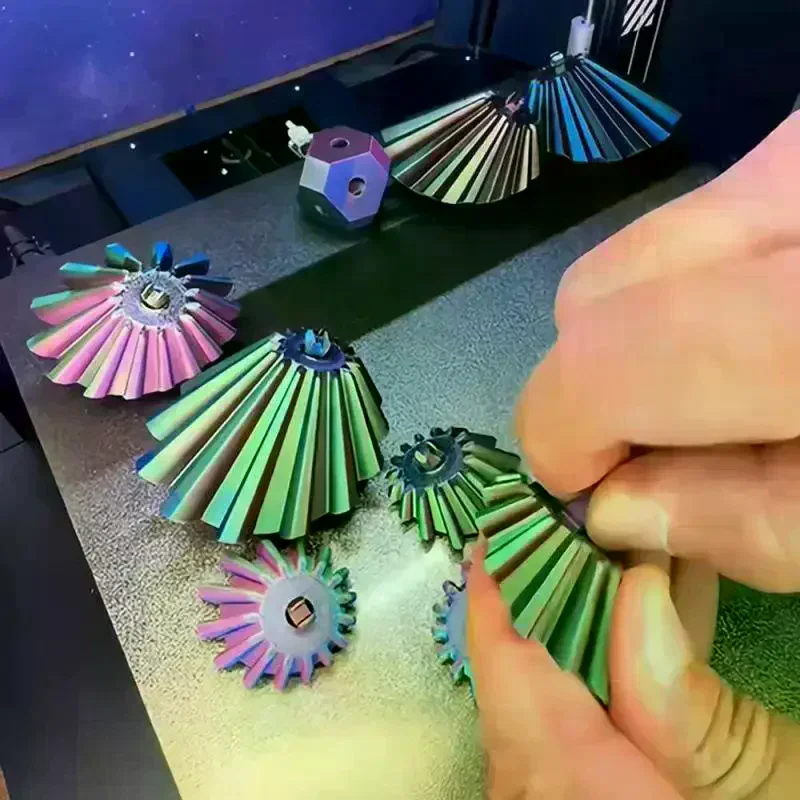 Ball 3D Printed Spin Ball Cube Fidget Toys Sphere Fidget Desk Toy Stress Anxiety Relaxing Decompression Gear