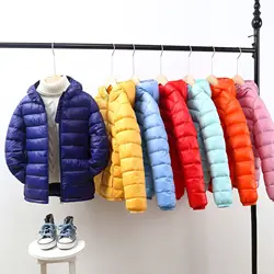 Autumn Winter Children 3-13 Years Old Cotton Padded Clothes for Boys Girls Cotton Padded Clothes Kids Hooded Coats