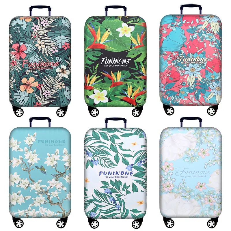 Bagage Beschermhoes Bloem Verdikking Reizen Cover Trolley Koffer Cover Elastische Slijtvaste Rolling Travel Accessoires