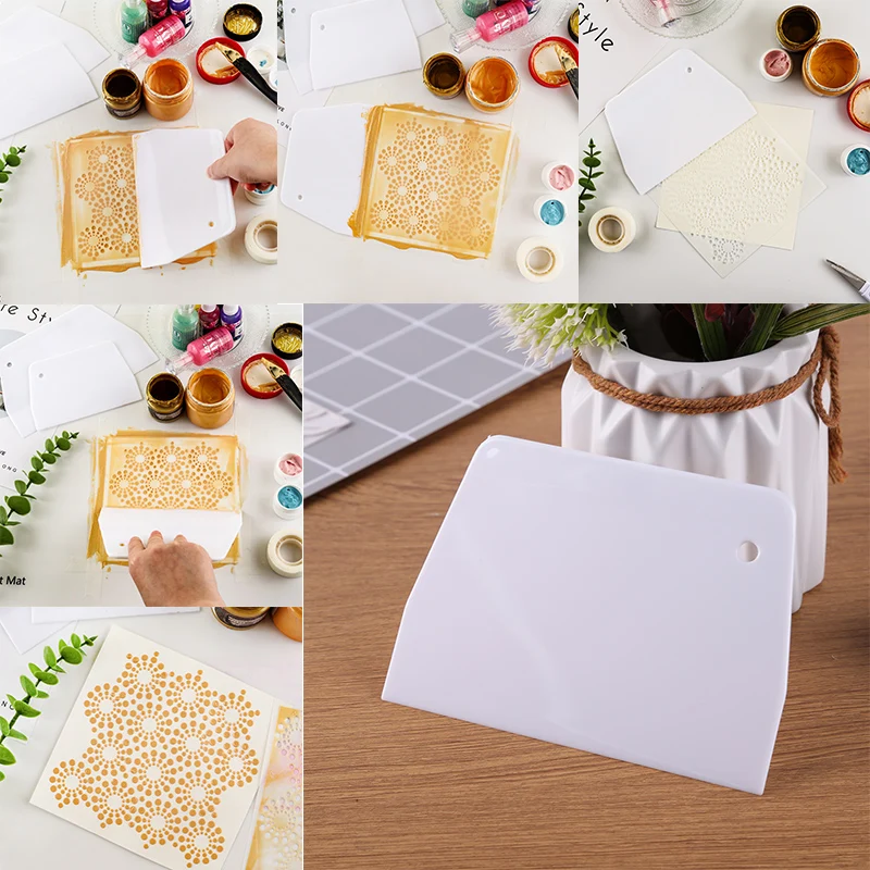 NEW Plastic Multi-purpose All Purpose Craft Scraper For Scraping Distributing Mediums Cleaning up Craft Mat Air Bubbles