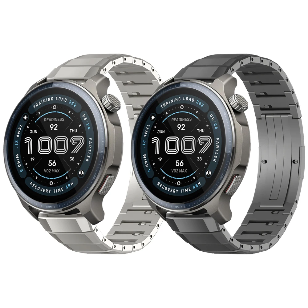 

22mm Titanium Metal Bracelet Strap For Amazfit Balance 2/Bip 6 5/Cheetah Pro Luxury Watchband For Amazfit GTR 4 3 Band