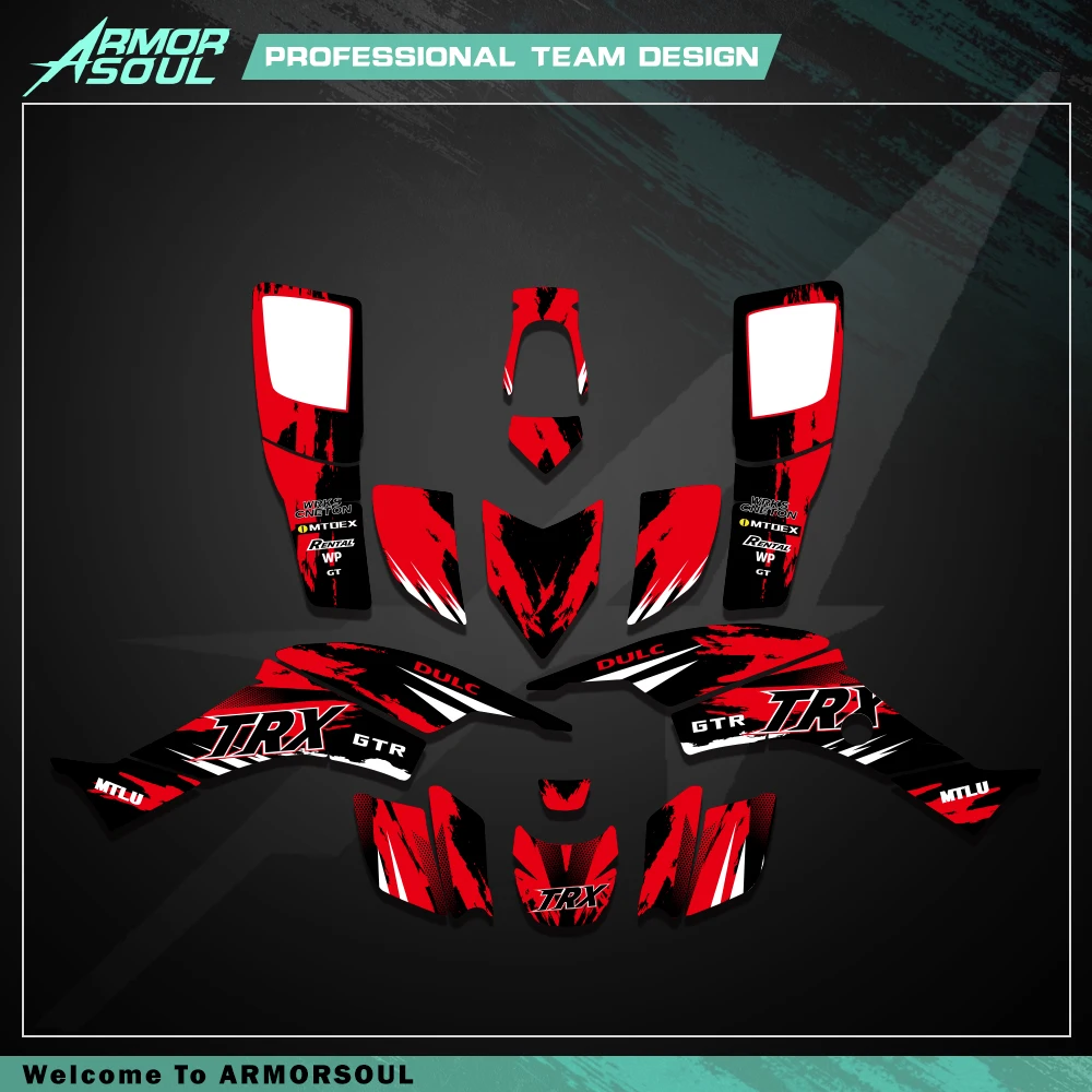 Armor soul neue stil abziehbilder aufkleber grafik kits fit für honda trx400ex 2016-2019 1999 2007 fourtrax atv