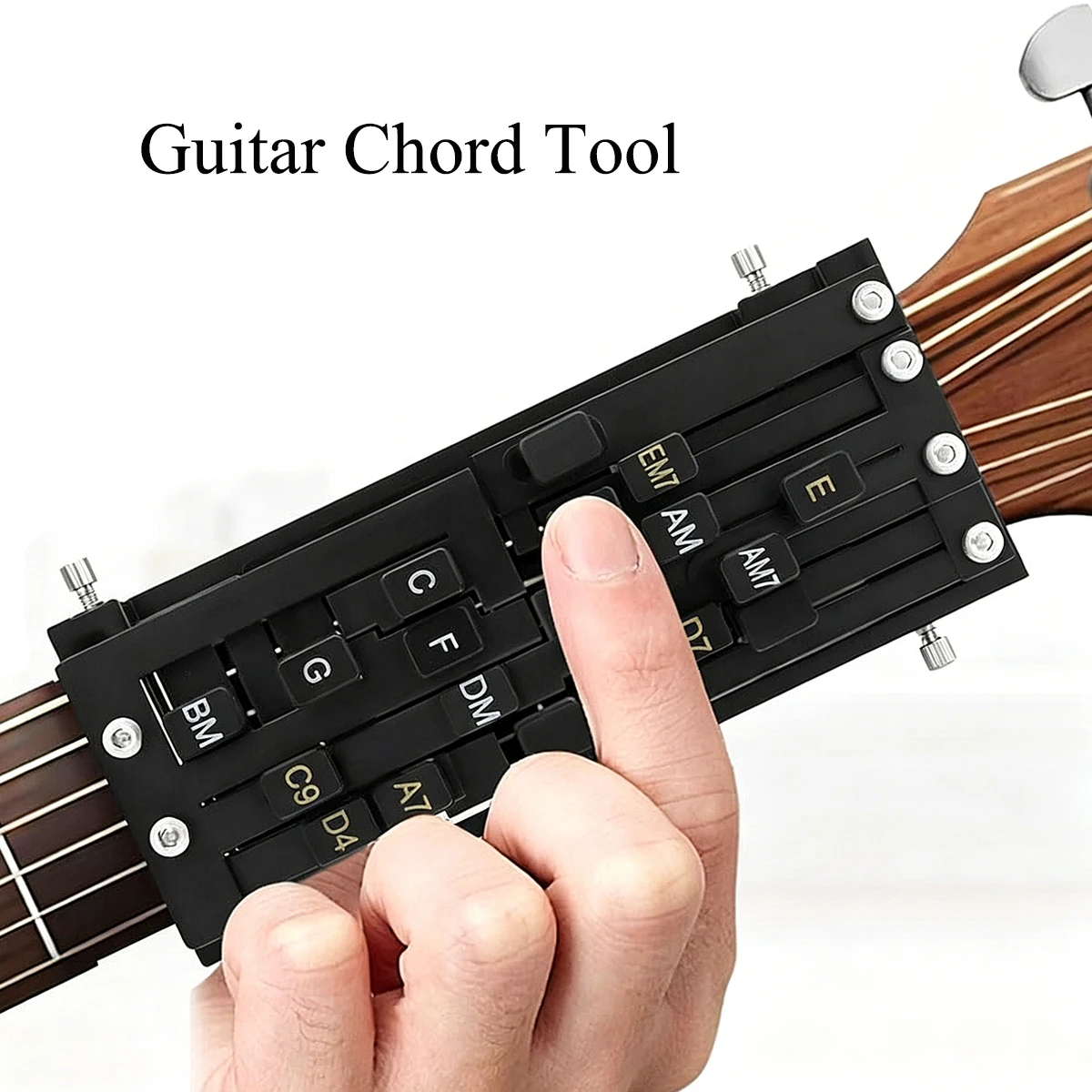 

Miwayer Guitar Chord Tool – Press Easily, No More Sore Fingers, Includes Em/Am/C/D/G/F/Bm etc, Guitar Learning Accessory