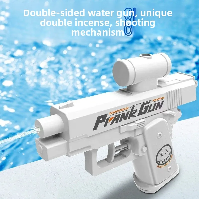 Creative 2-Way Water Spray Gun Reverse Splash Toy for Prank Press Spray Squirt Gun Double Directional Water Gun Fun Outdoor Toy