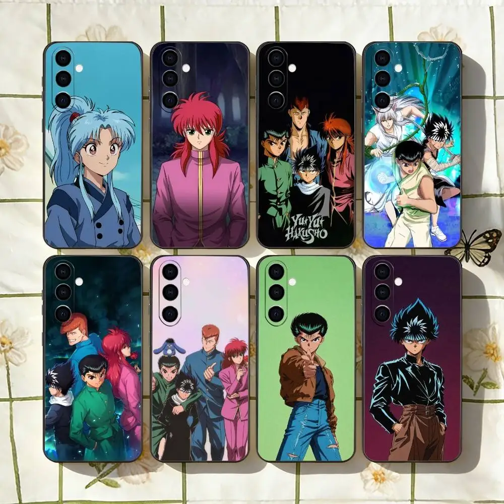 Yu Yu H-Hakusho Phone Case For Samsung Galaxy A73,A72,A71,A70,A53,A52,A51,Others Soft Black Cover