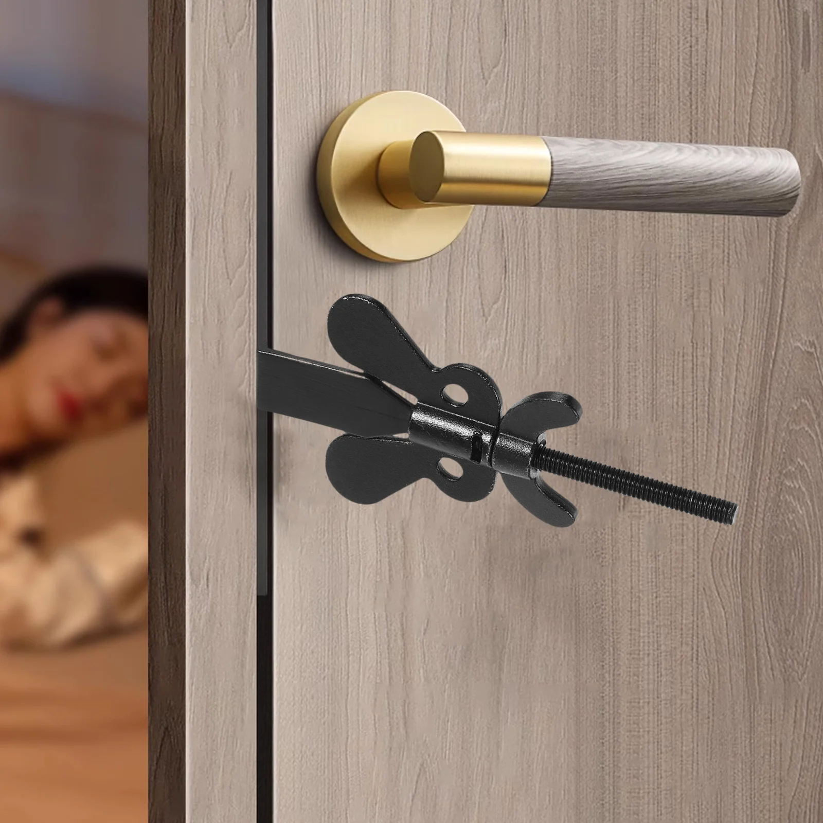 

Thickened Portable Door Blocker Heavy Duty Metal Stopper Home Security Lock for Hotel Travel Indoor Usemetal door stopper