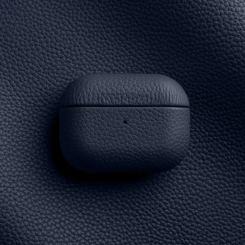 100% Italian Genuine Leather Case For AirPods Pro3 Pro 3 2 Lychee Grain Earphone Cover Real Cowhide Cases For AirPods 4 Pro 3 - Image 6