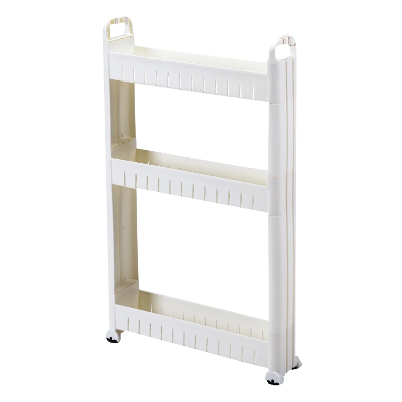 Gap Storage Rack in plastica adatto per la cucina del bagno 10cm frigorifero Ultra stretto armadietto laterale tinta unita universale grande