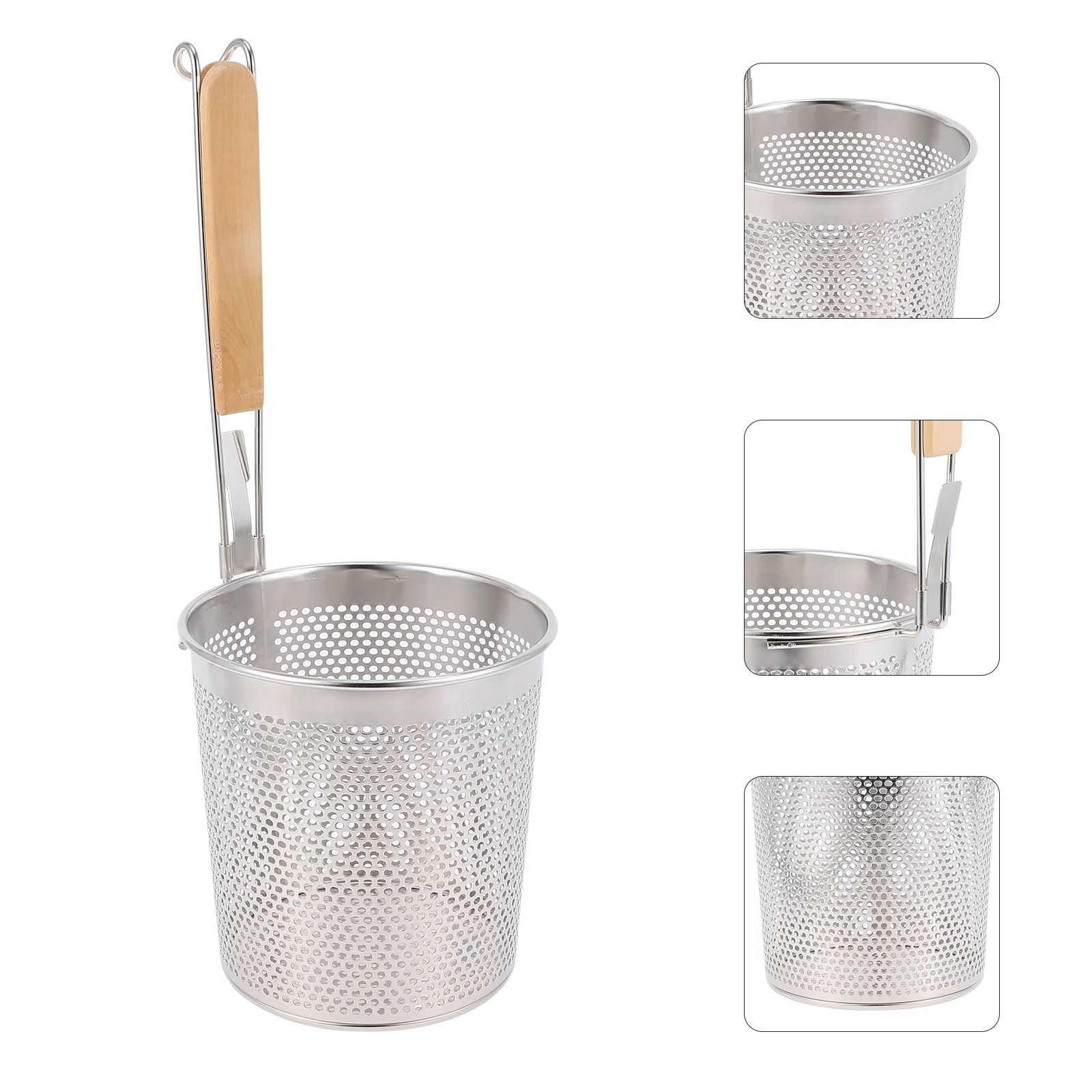 Stainless Steel Noodle Sifter Colander Kitchen Tool Handheld Sieve Straining Basket Pasta Ladle Skimmer Cookware Utensil