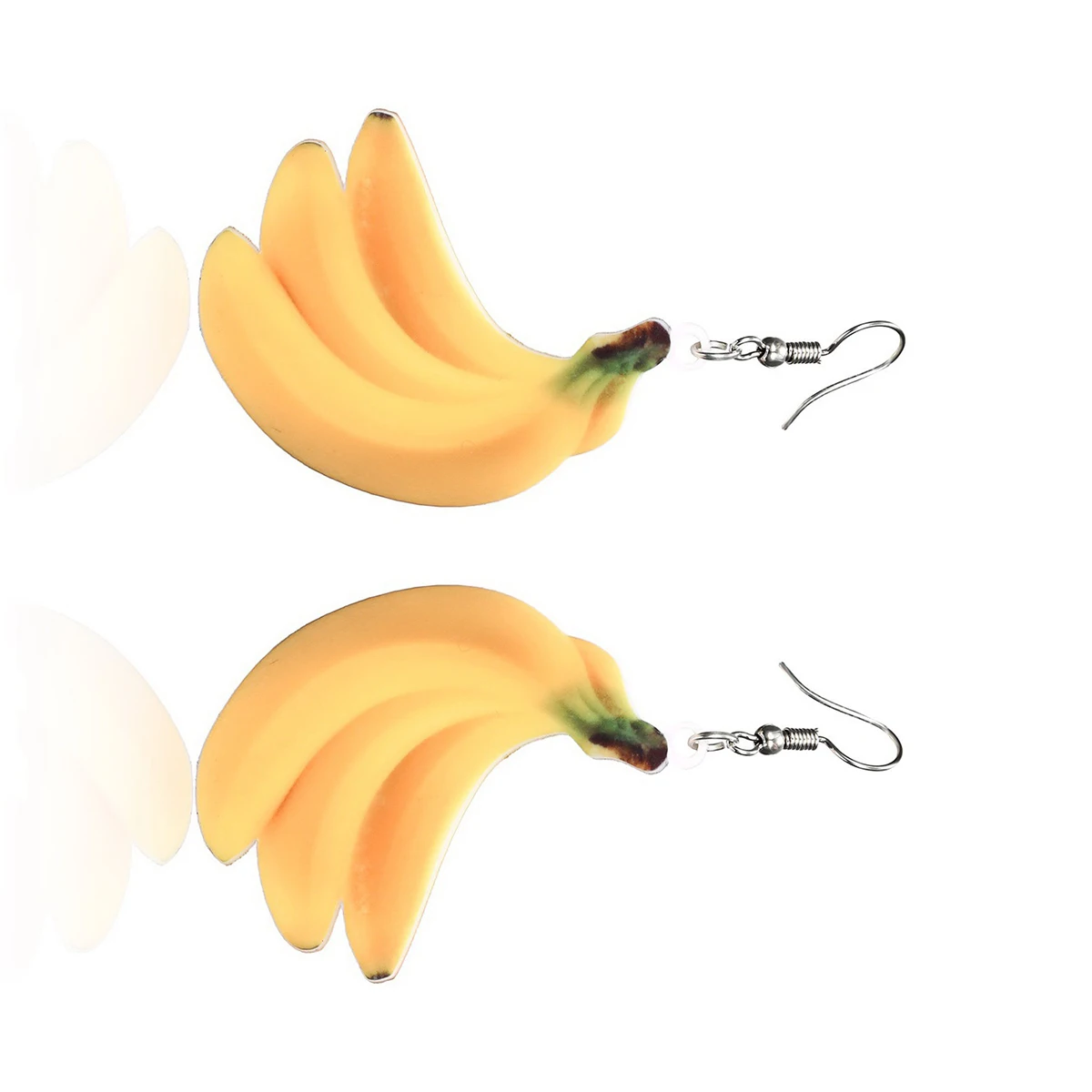 

1 Pair Banana Ear Drop Acrylic Dangle Earrings For Women Delicate Earbob Creative Dangler Yellow Stylish Party Banquet Daily