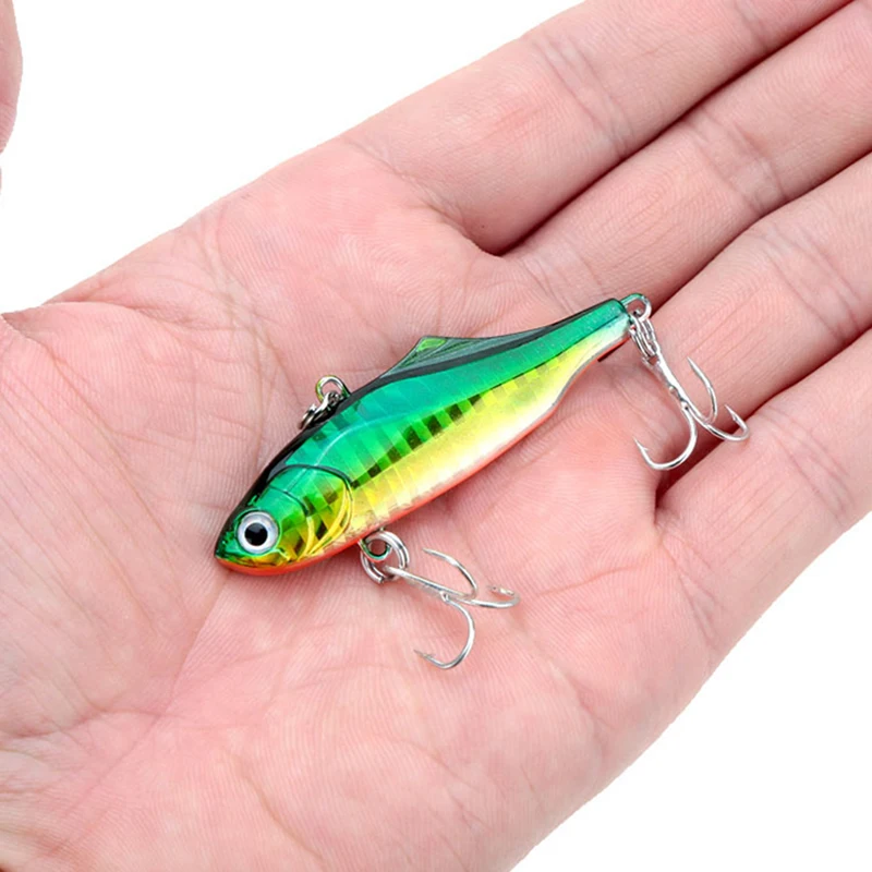 WALK FISH 1Pcs Winter Fishing Lures Plastic VIB Hard Bait Lead Inside Vibration Fishing Tackle Wobbler Lure