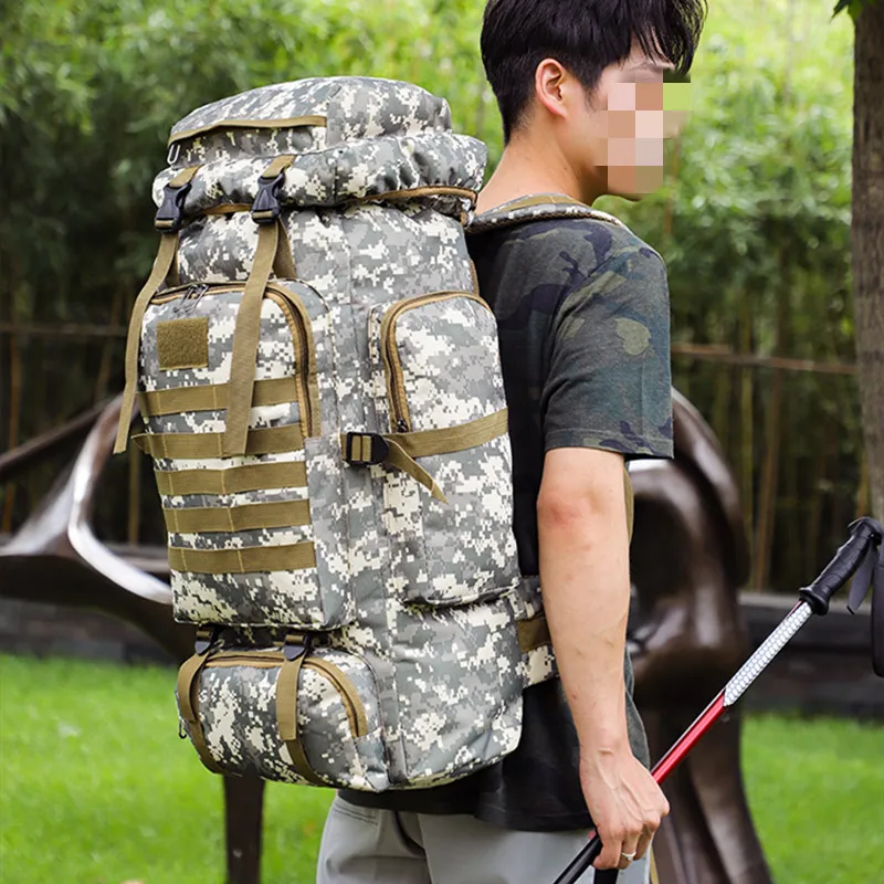 New Large-Capacity Mountaineering Backpack Multifunctional Camping Hiking Shoulders Backpack Outdoor Sports Backpack