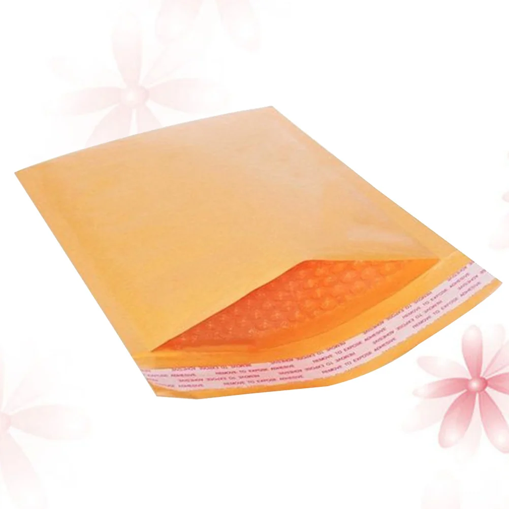 25Pcs Bubble Padded Kraft Paper Envelopes Self Sealing Lightweight Mailing Bags Waterproof Shockproof for Documents Package
