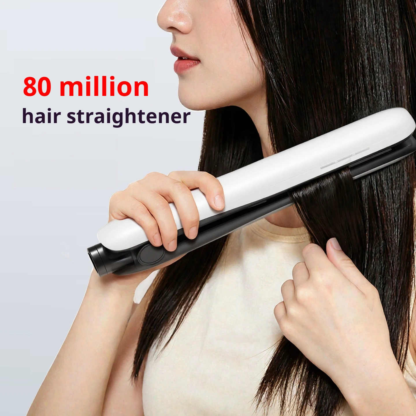 

Плойка для волос с 80 млн отрицательных ионов, профессиональный инструмент для укладки, 4 температурных режима, для придания объема и выпрямления волос