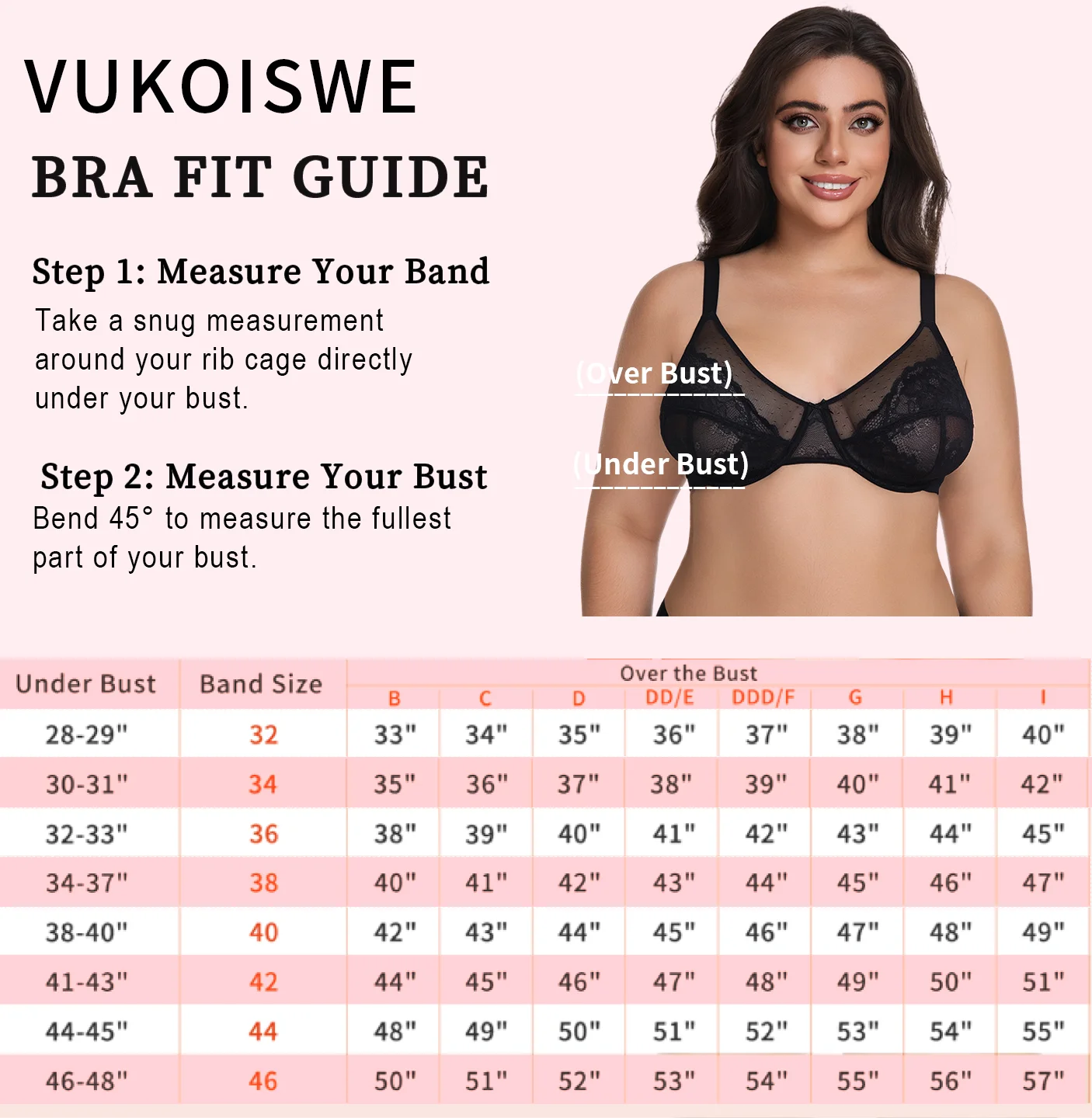 VUKOISWE Minimizer Bras for Women Enchante Full Coverage Underwire Bras Plus Size Lifting Floral Lace Bra for Heavy Breast