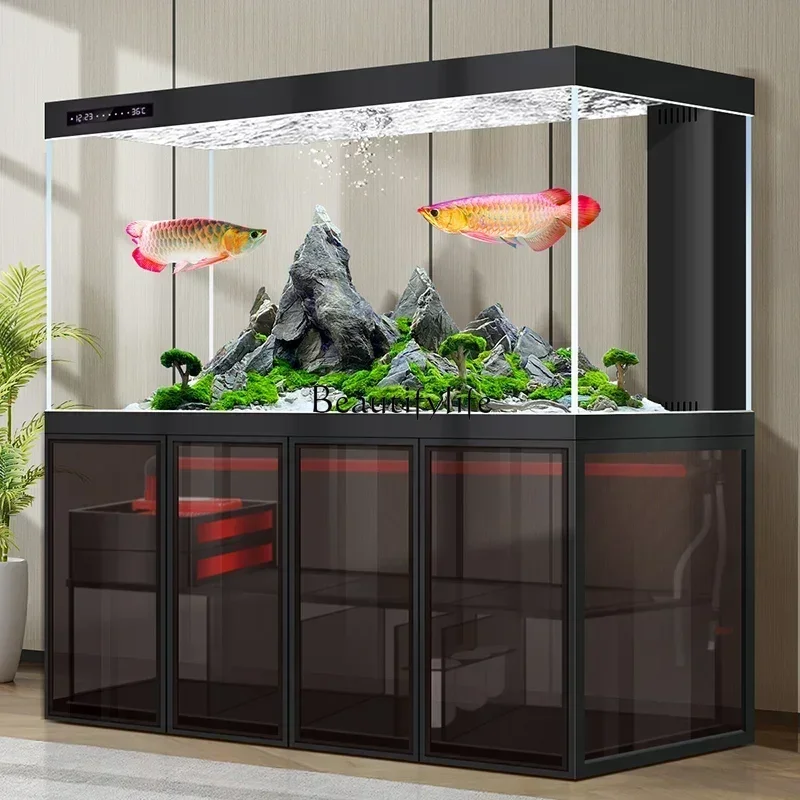 Bottom Filter Dragon Fish Tank Large Living Room New Home Office Subareas Screens Ecological Intelligent Constant Temperat