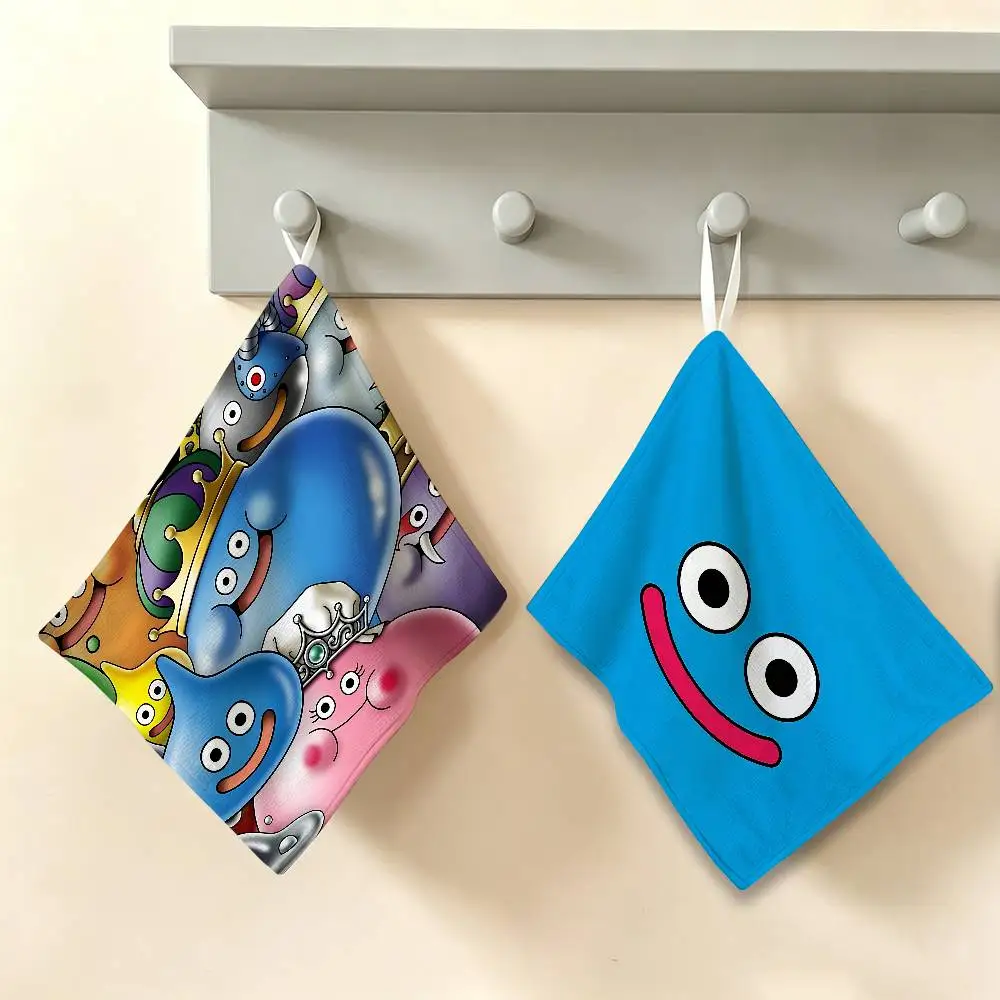 Dragon Quest Rocket Slime Polyester Cotton Hand Wiping Towel, Hanging Towel, Quick Dry for Kitchen Bathroom Daily Supplies