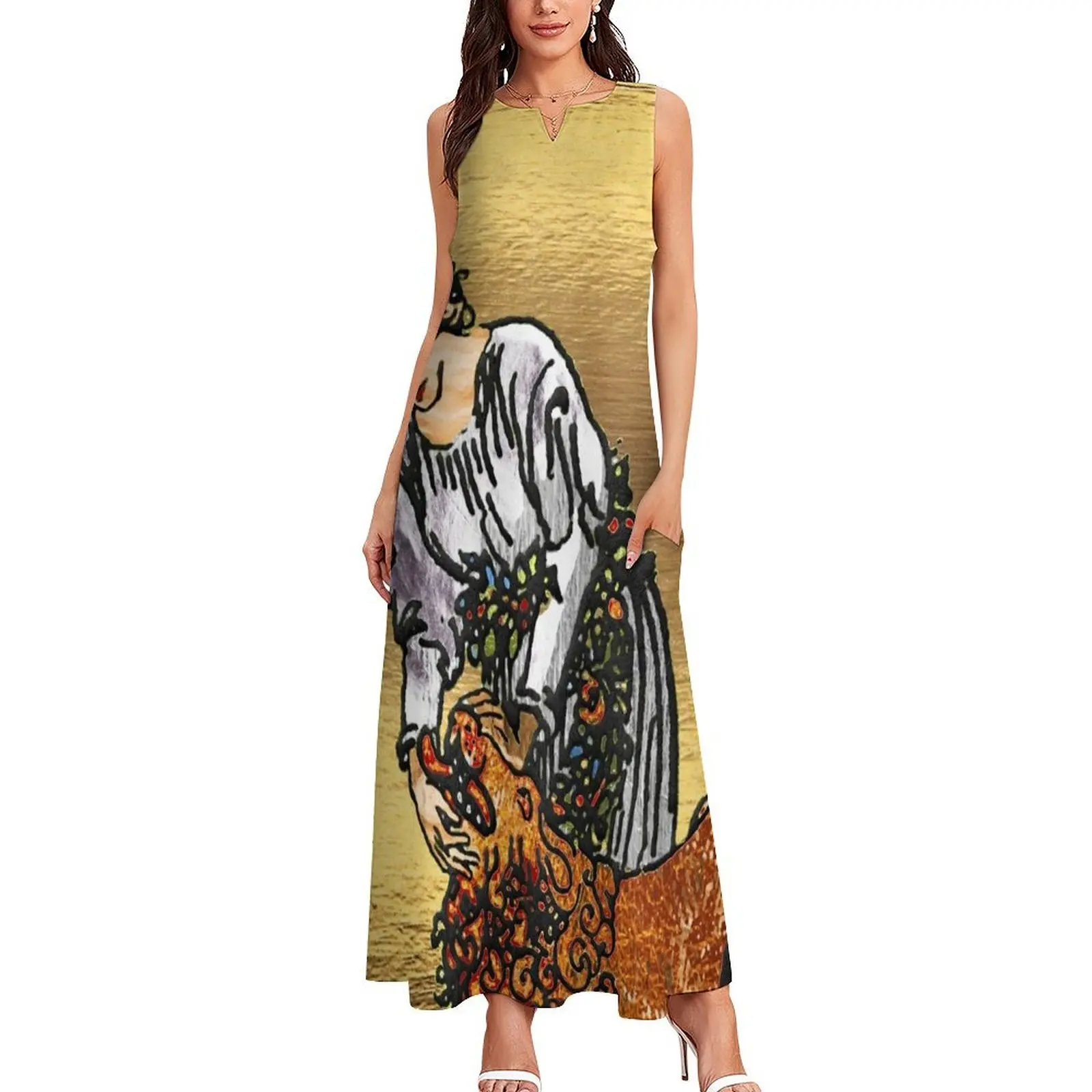 Tarot Gold Edition - Major Arcana - Strength Long Dress sexy dress elegant dresses plus sizes womans clothing