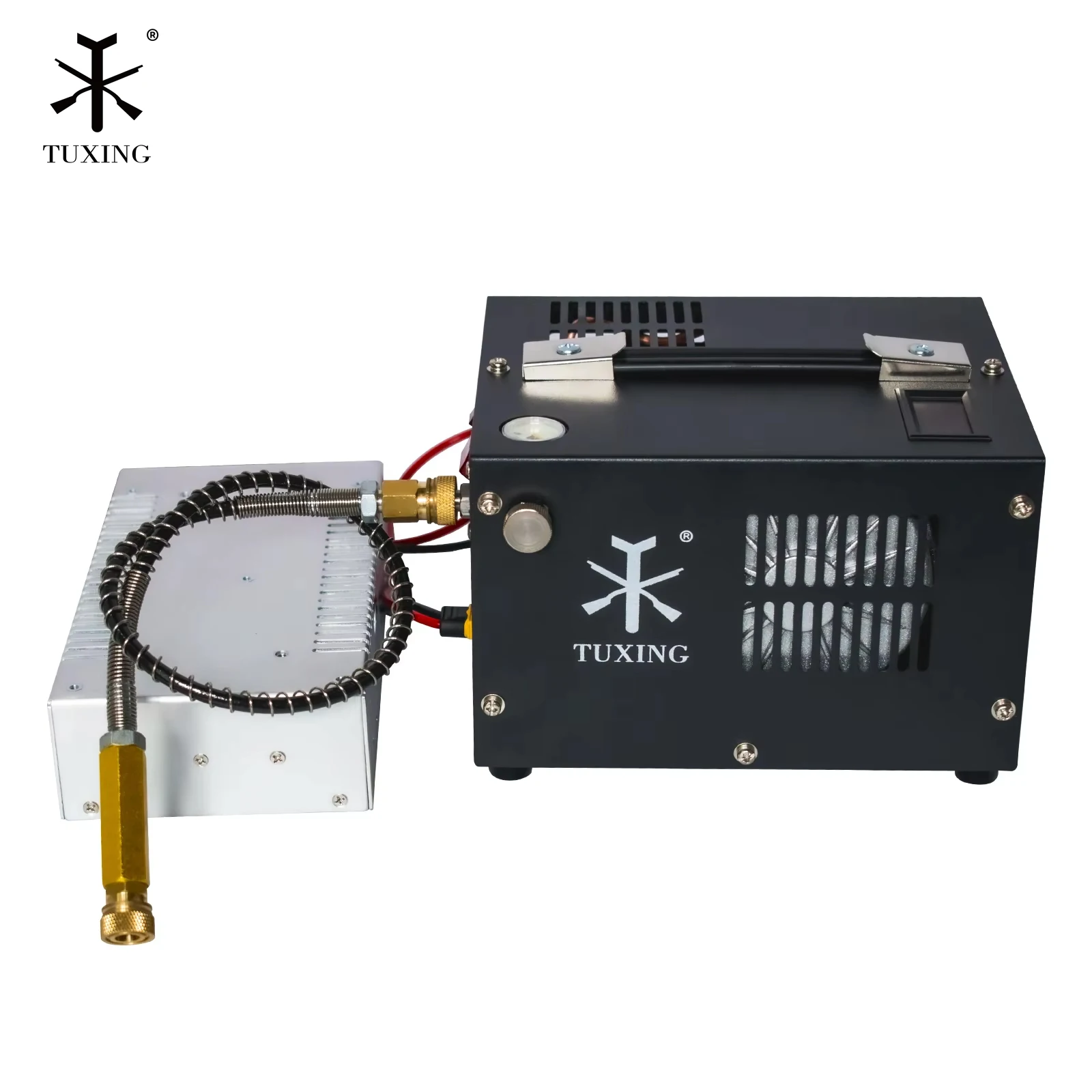 TUXING TXES061 PCP Air Compressor 4500Psi 300Bar High Pressure PCP Compressor with 12V Transformer for Airgun Rifle Diving Tank