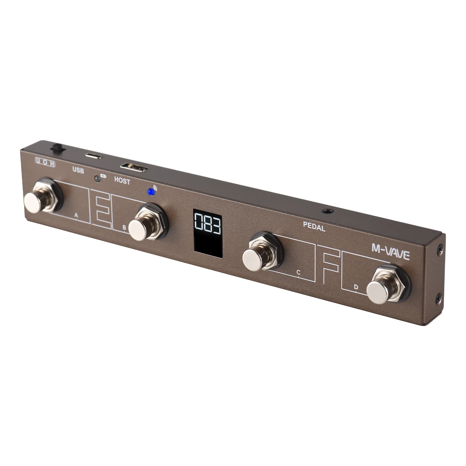 

M-VAVE Wireless MIDI Controller BT MIDI Pedal Controller Rechargeable 4 Buttons Portable MIDI Foot Controller Pedal APP Control