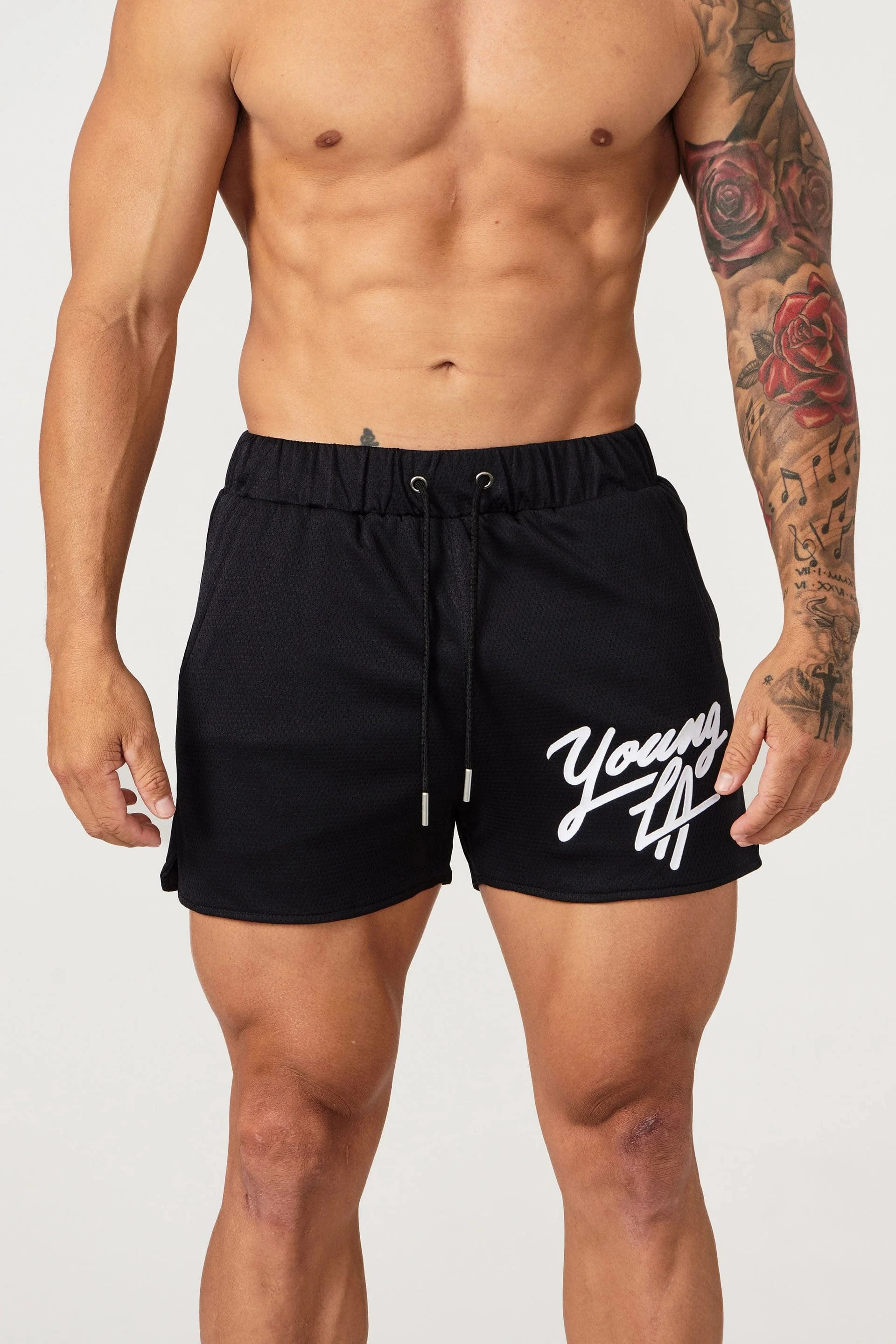 

YA Men's Summer Sports Bodybuilding Fitness Quick Drying Breathable Casual Shorts Outdoor Running Basketball Training Shorts